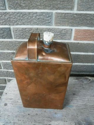 Vintage Copper 1 Gallon Container Black Powder / Flammable Liquid