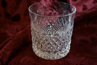 Set Of 6 Vintage Cut Crystal Old Fashioned Double Glasses 3 3/4 " Tall 3 " Dia.