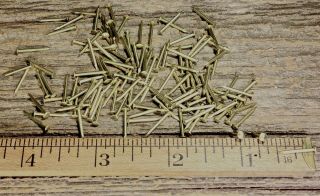 1/2” Solid Brass Brads 100 Nails Small Head 18 Gauge Escutcheon Pins Usa Made