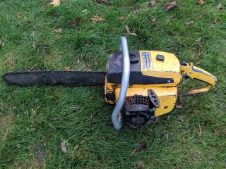 Vintage Mcculloch Pro Mac 55 Chainsaw Starts Easily & Runs Fine