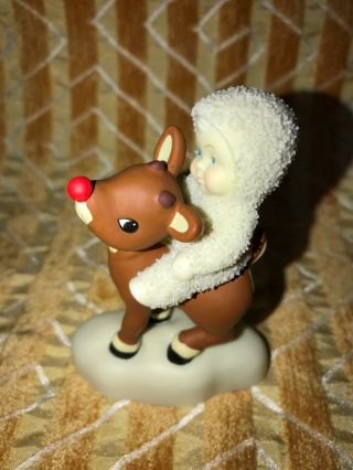 Dept 56 Snowbabies Rudolph Lights The Way Red - Nosed Reindeer 06941 Christmas