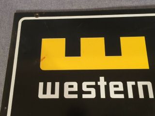 Vintage Western Union Double Sided Porcelain Sign 30 