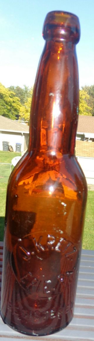 J Kretz Erie Pa Beer Blob Top Bottle 1896 To 1898