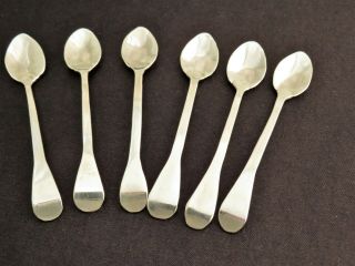 6 Solid Silver Coffee Spoons By F J C Ingram London 1971 Arts & Crafts - Cased