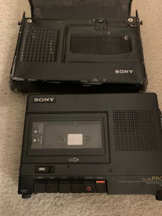 Vintage Sony Tc - D5m Stereo Cassette - Corder Cassette W Case For Repair