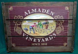 Almaden Wine Vineyards Vintage Wood Sign