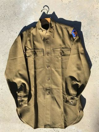 Wwii Ww2 1940s Us Army Air Corps Wool Officers Shirt West Point Uniform W/ Wings