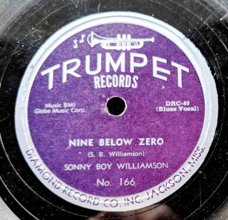 BLUES 78: SONNY BOY WILLIAMSON Nine Below Zero/Mighty Long Time TRUMPET 166 2