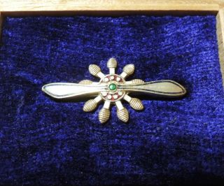 Vintage Japanese Imperial Flight Association Member Silver Medal Badge