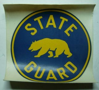 Ww2 California State Guard Patch Type Decal