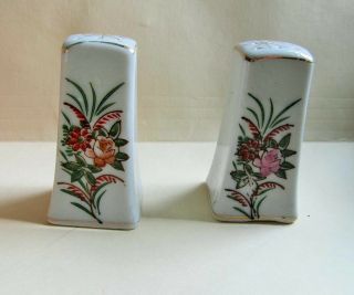 Vintage Salt & Pepper Shakers Occupied Japan Floral Pattern 2 3/4 " Lqqk