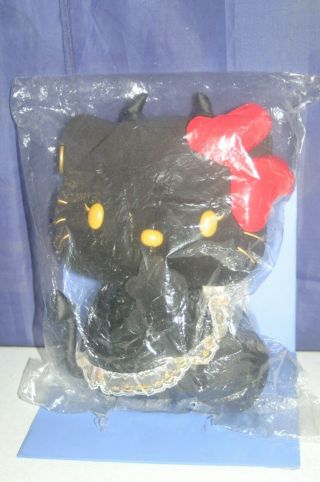 Sanrio Kuji Hello Kitty Cat Black Devil Plush Doll Japan 37cm 14.  8 " Red Ribbon