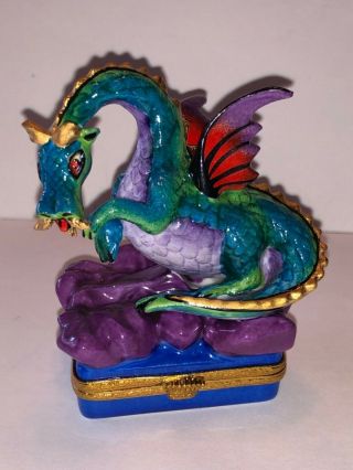 Dragon Artoria Limoges Trinket Box 6/1000 Ltd Edition