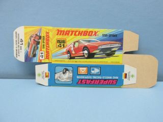 Matchbox Superfast 41b Siva Spyder “i Box” Unfolded C10 / Box Only