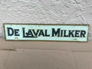 Vintage 1941 De Laval Milker Sign - Double Sided - 20 x 4 1/4 Inches 2