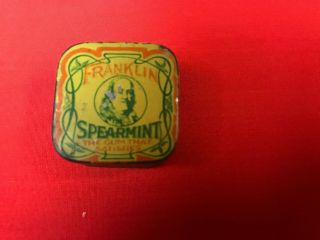 Early Vintage Franklin Spearmint Gum Tin
