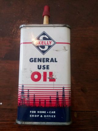 Vintage Skelly Oilsall Handy Oiler Can