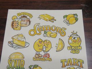 20 LEMON Scented Scratch and Sniff Stickers by Mark 1 Outstanding 1983 Graphics 2