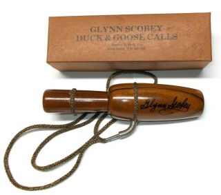 Vintage Glynn Scobey Goose Call W/box,  Signed