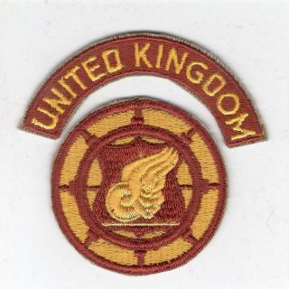 Us Army Transportation Terminal Command Patch & United Kingdom Tab Inv X192