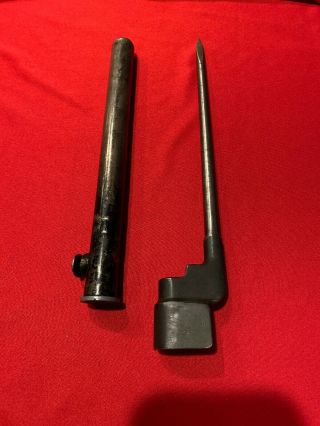 Lee Enfield Spike Bayonet With Scabbard