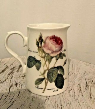 Redoute Roses By Roy Kirkham Fine Bone China English Cream Pitcher