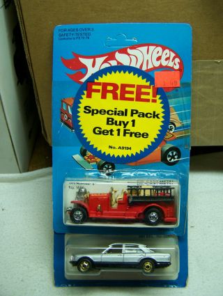 Vintage Hot Wheels 2 For 1 Pack Still Factory Mercedes 380sel And Old 5