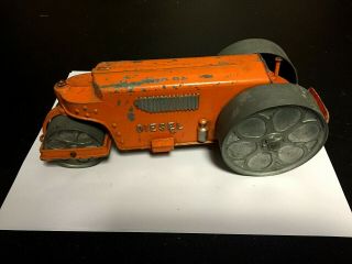 Vintage Hubley 480 Orange Diesel Road Roller 10 " All Components
