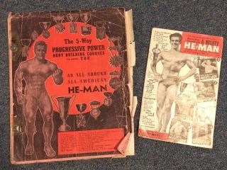 Vintage Jowett He - Man Weakling To Muscle Man Body Building Course Booklets