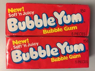 Vintage Chewing Gum - Bubble Yum Bubble Gum - 2 Nos Packs Life Savers