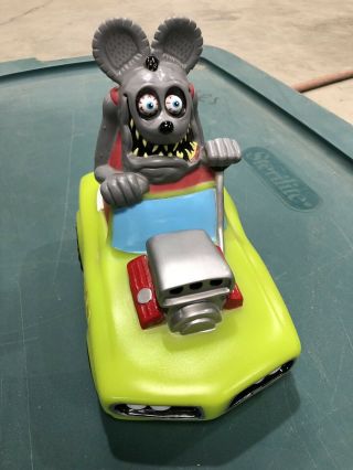 Rat Fink Coin Bank Pontiac Ed Big Daddy Roth Action Figure Green