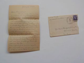 Wwii Letter 1945 Missing In Action Hope He Is Found Panora Iowa Mia Ww Ii Ww2