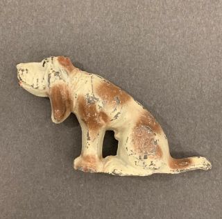 Antique 1900 Cold Painted Miniature Austrian Vienna Bronze Pointer Retriever Dog
