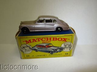 Vintage Lesney Matchbox 44 Rolls Royce Phantom V Car & Box Toy Model