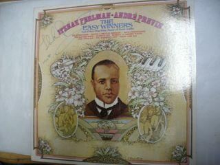 Autographed Itzak Perlman L.  P.  " The Easy Winners " Music Of Scott Joplin