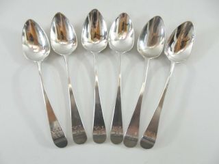 Set Of Six Georgian Silver Tea Spoon Hallmarked London 1804 / P/a/w Bateman R151