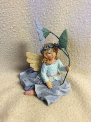 Demdaco Wildflower Angels Figurine Periwinkles For Friendship 4 1/2 "
