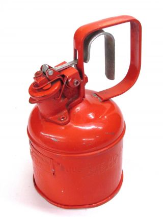 Nos Vintage Justrite Mfg.  Chicago 1 - Quart Safety Gas Can,  B517715