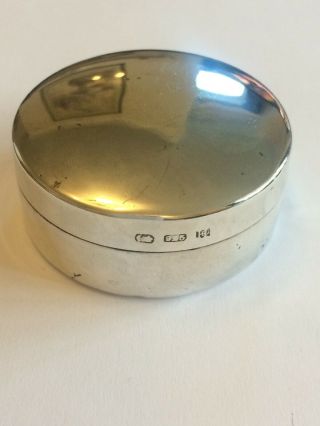 Vintage Solid Silver Pill Box