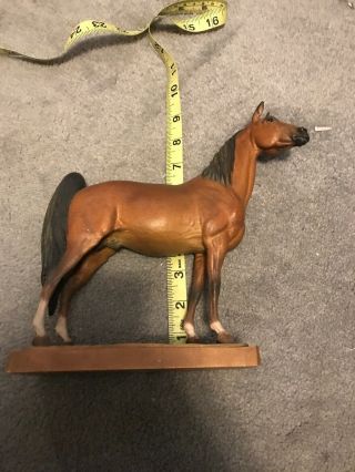 Anri Italy Hand Carved Vintage Thoroughbred Horse Statue Figure 10 " X9 " H.  Diller