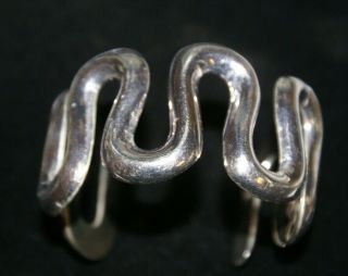 Vintage Mexican Sterling Silver Bracelet With Modern Design_mws