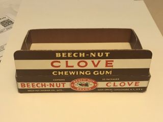 Vintage 1930’s Beechnut Gum Shelf Or Counter Display Box Clove Flavor