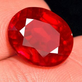 6.  3ct Natural Mozambique Blood Red Ruby Faceted Cut Qhb779