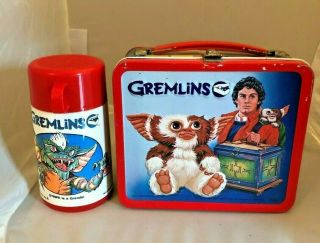 1984 Gremlins Science Fiction Cult Movie Lunchbox & Thermos