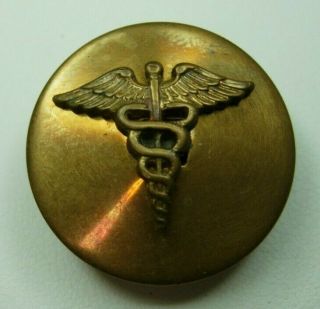 Ww2 Medical Corps Domed Enlisted Collar Disk - Us Army - Sb