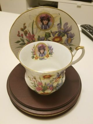 Avon 1996 Queens Honor Society Commemorative Teacup/saucer/stand 1996 Orig Box