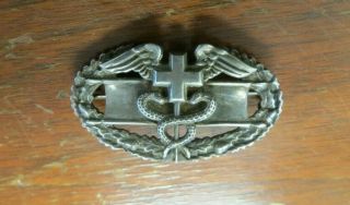 Sterling Silver Wwii Medical Corpsman Caduceus Cross Pin