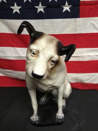 Vintage Rca Victor Nipper Dog 15 Inches Tall.