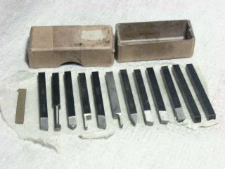 Vintage 1/4 " Tool Bits - Set Of 12,  For Emco Unimat Sherline Taig Mini Lathes