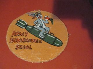 Wwii Usaaf Bugs Bunny Bombardier Sch San Angelo Tx Flight Jacket Patch